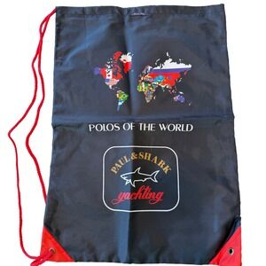Paul & Shark Yachting Polos of the World Drawstring Bag Navy Blue Made in Italy